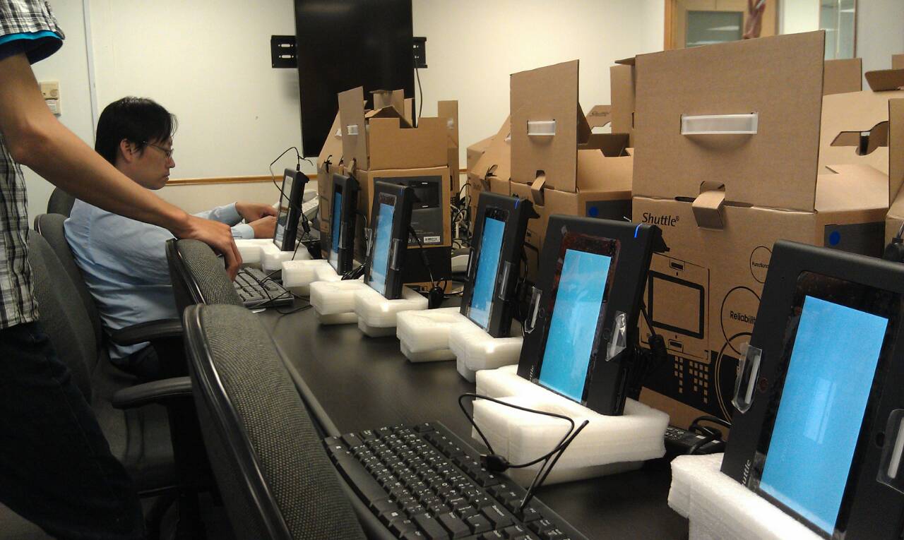 龍雲數位生物辨識終端設備安裝實況