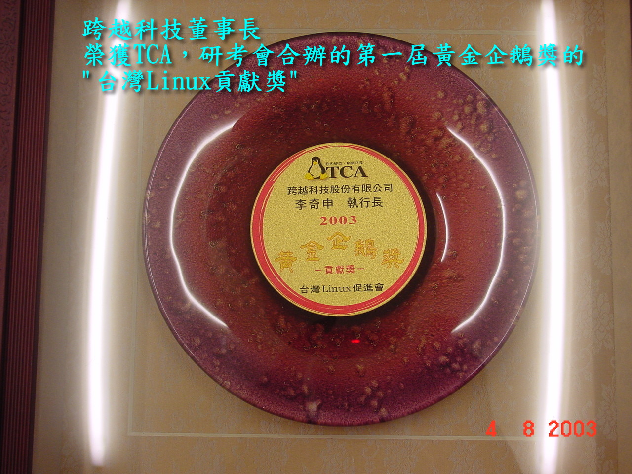 第一屆 Linux 黃金企鵝獎獎座