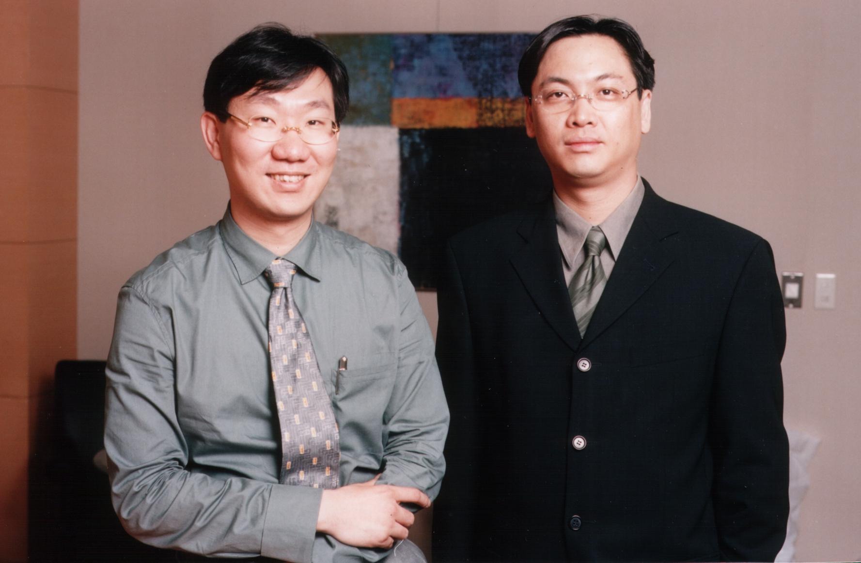 谷月涵與李奇申，網虎國際2000年